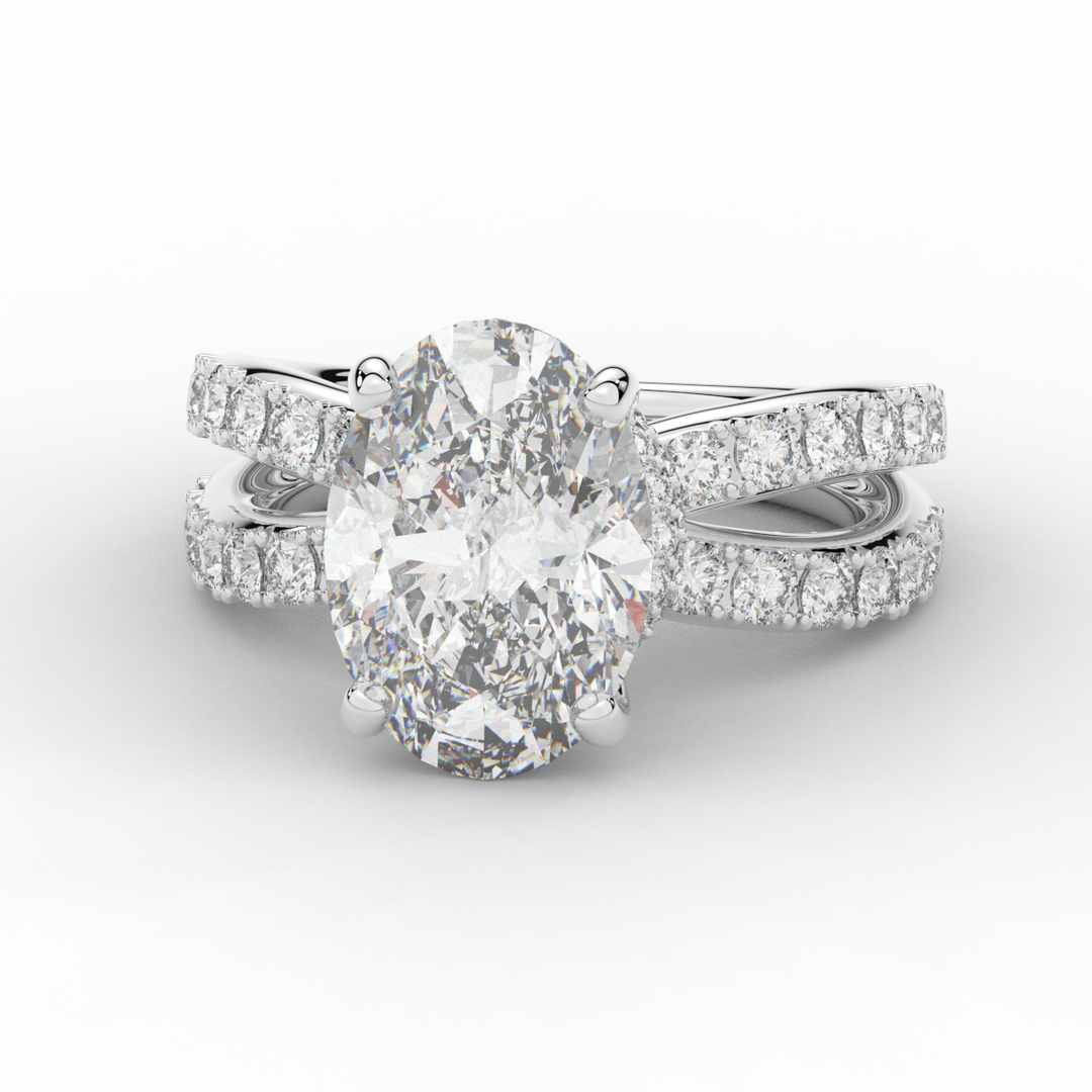 6.25CT.TW OVAL LAB DIAMOND ENGAGEMENT RING