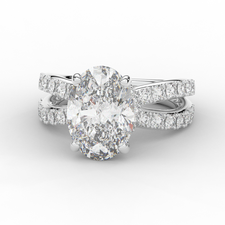 6.25CT.TW OVAL LAB DIAMOND ENGAGEMENT RING