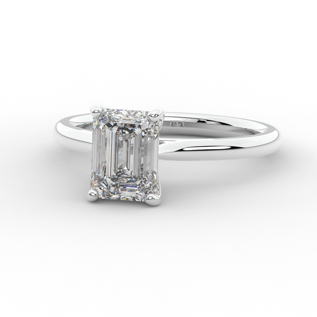 2.00CT EMERALD CUT LAB DIAMOND SOLITAIRE ENGAGEMENT RING - Nazarelle