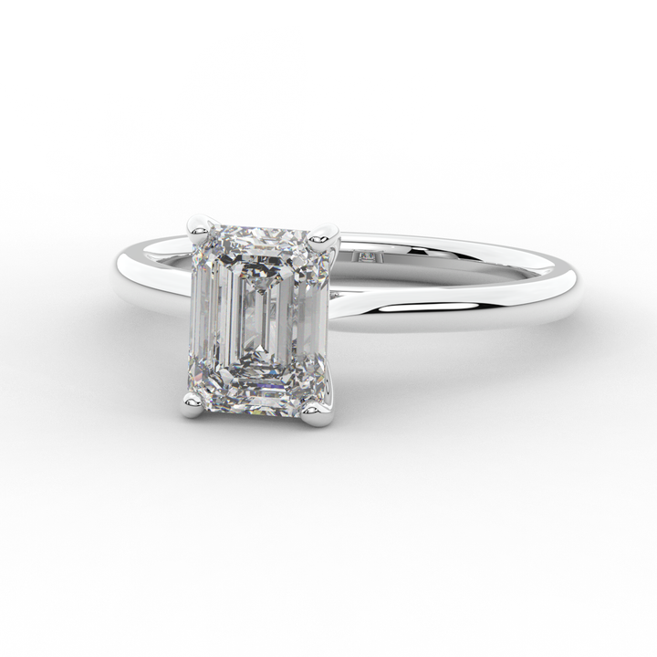 2.00CT EMERALD CUT LAB DIAMOND SOLITAIRE ENGAGEMENT RING - Nazarelle