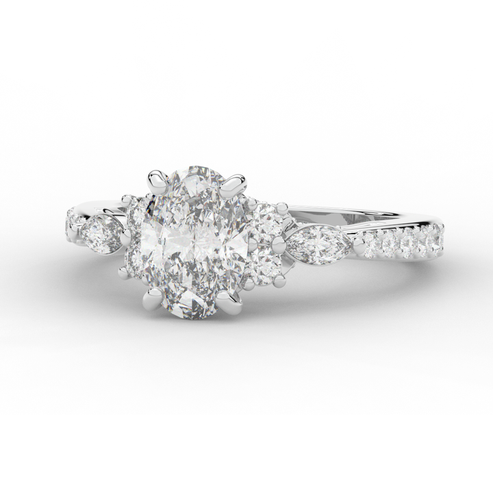 1.35CT.TW OVAL LAB DIAMOND ENGAGEMENT RING - Nazarelle