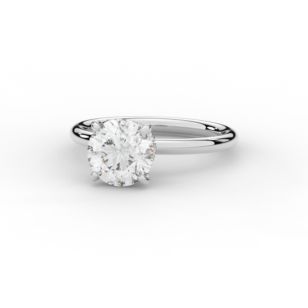 2.05CT.TW ROUND LAB DIAMOND SOLITAIRE ENGAGEMENT RING - Nazarelle