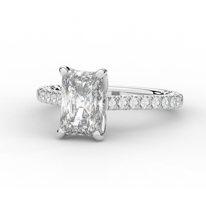 2.70CT.TW RADIANT LAB DIAMOND SOLITAIRE ENGAGEMENT RING - Nazarelle