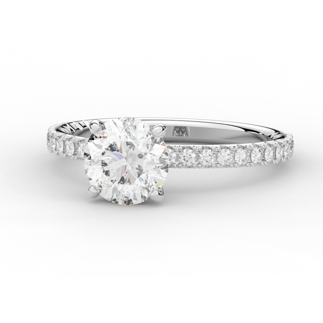 1.75CT.TW ROUND LAB DIAMOND SOLITAIRE ENGAGEMENT RING - Nazarelle