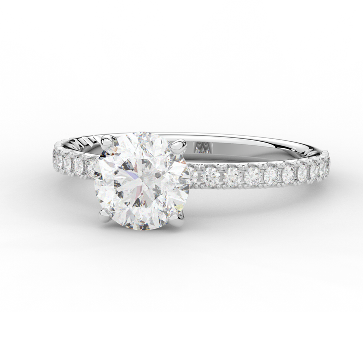 1.75CT.TW ROUND LAB DIAMOND SOLITAIRE ENGAGEMENT RING - Nazarelle
