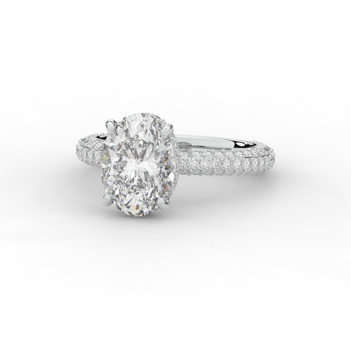 3.60CT.TW OVAL LAB DIAMOND SOLITAIRE ENGAGEMENT RING - Nazarelle