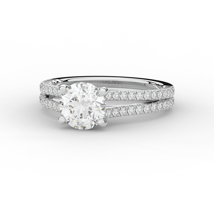 1.90CT.TW ROUND LAB DIAMOND SOLITAIRE ENGAGEMENT RING - Nazarelle