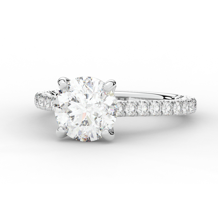 2.40CT.TW ROUND LAB DIAMOND ENGAGEMENT RING - Nazarelle