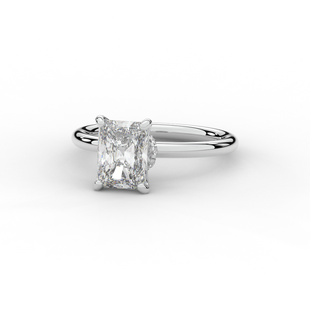 2.05CT.TW RADIANT LAB DIAMOND SOLITAIRE ENGAGEMENT RING - Nazarelle