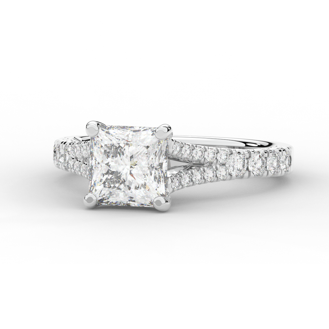 2.45CT.TW PRINCESS LAB DIAMOND ENGAGEMENT RING - Nazarelle