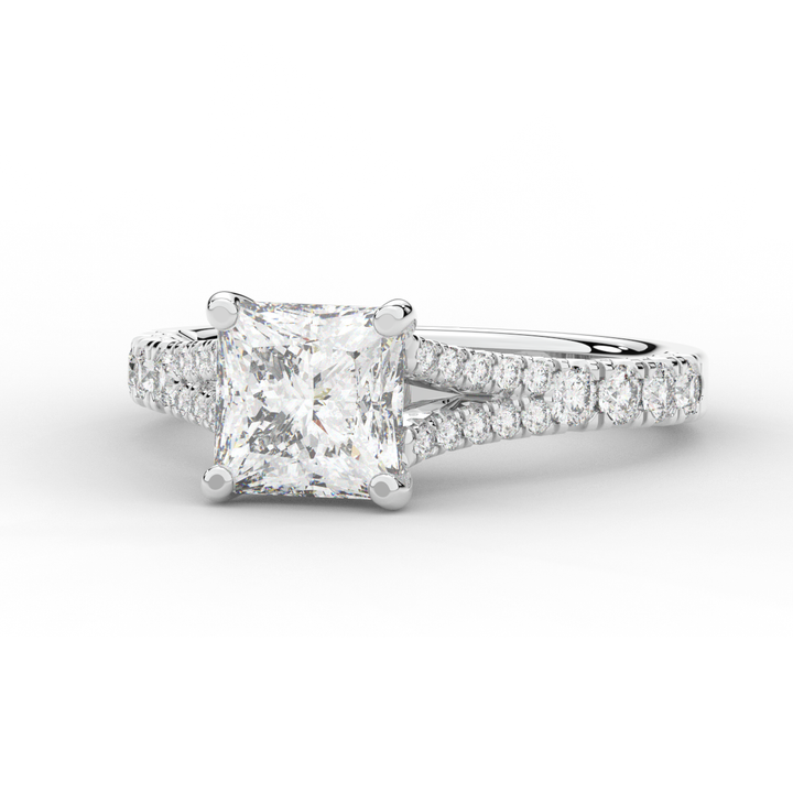 2.45CT.TW PRINCESS LAB DIAMOND ENGAGEMENT RING - Nazarelle