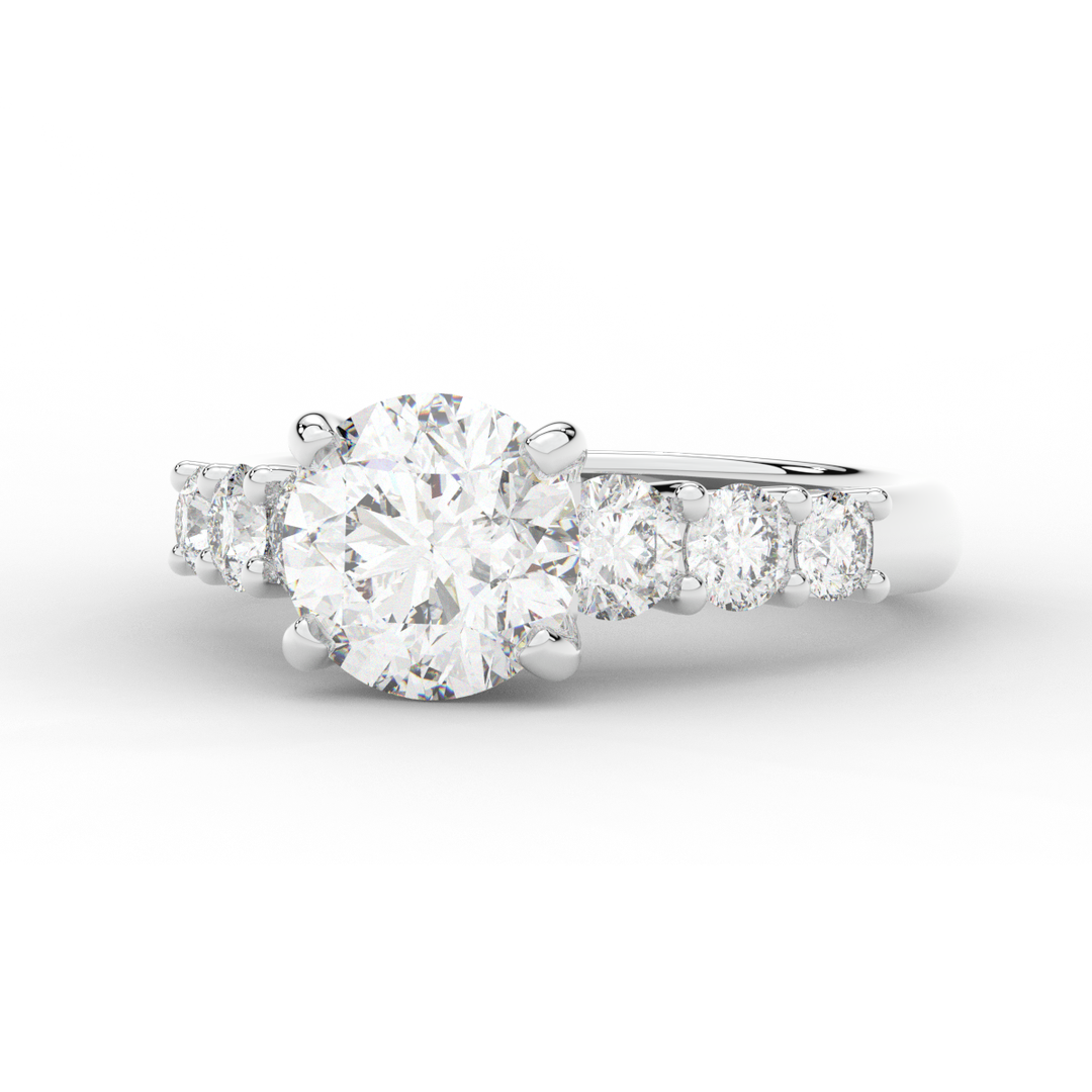 3.00CT.TW ROUND LAB DIAMOND  ENGAGEMENT RING - Nazarelle