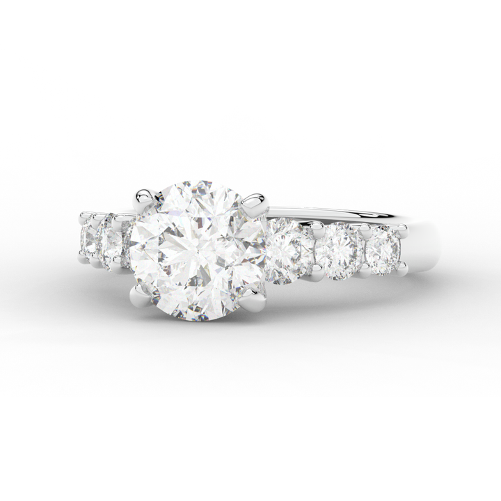 3.00CT.TW ROUND LAB DIAMOND  ENGAGEMENT RING - Nazarelle