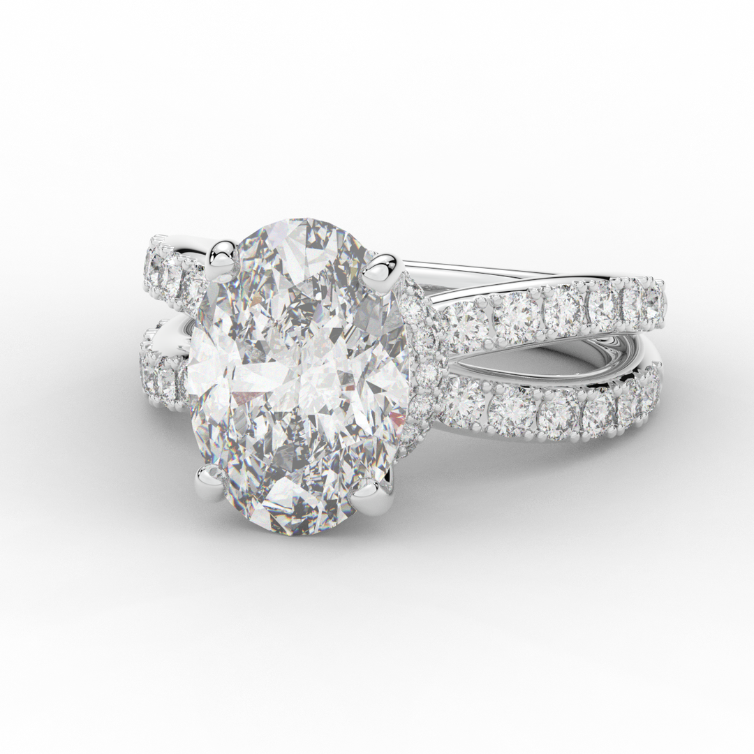6.25CT.TW OVAL LAB DIAMOND ENGAGEMENT RING