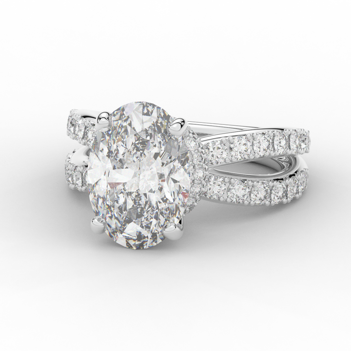 6.25CT.TW OVAL LAB DIAMOND ENGAGEMENT RING