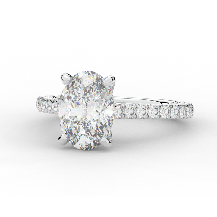 2.40CT.TW OVAL LAB DIAMOND ENGAGEMENT RING - Nazarelle