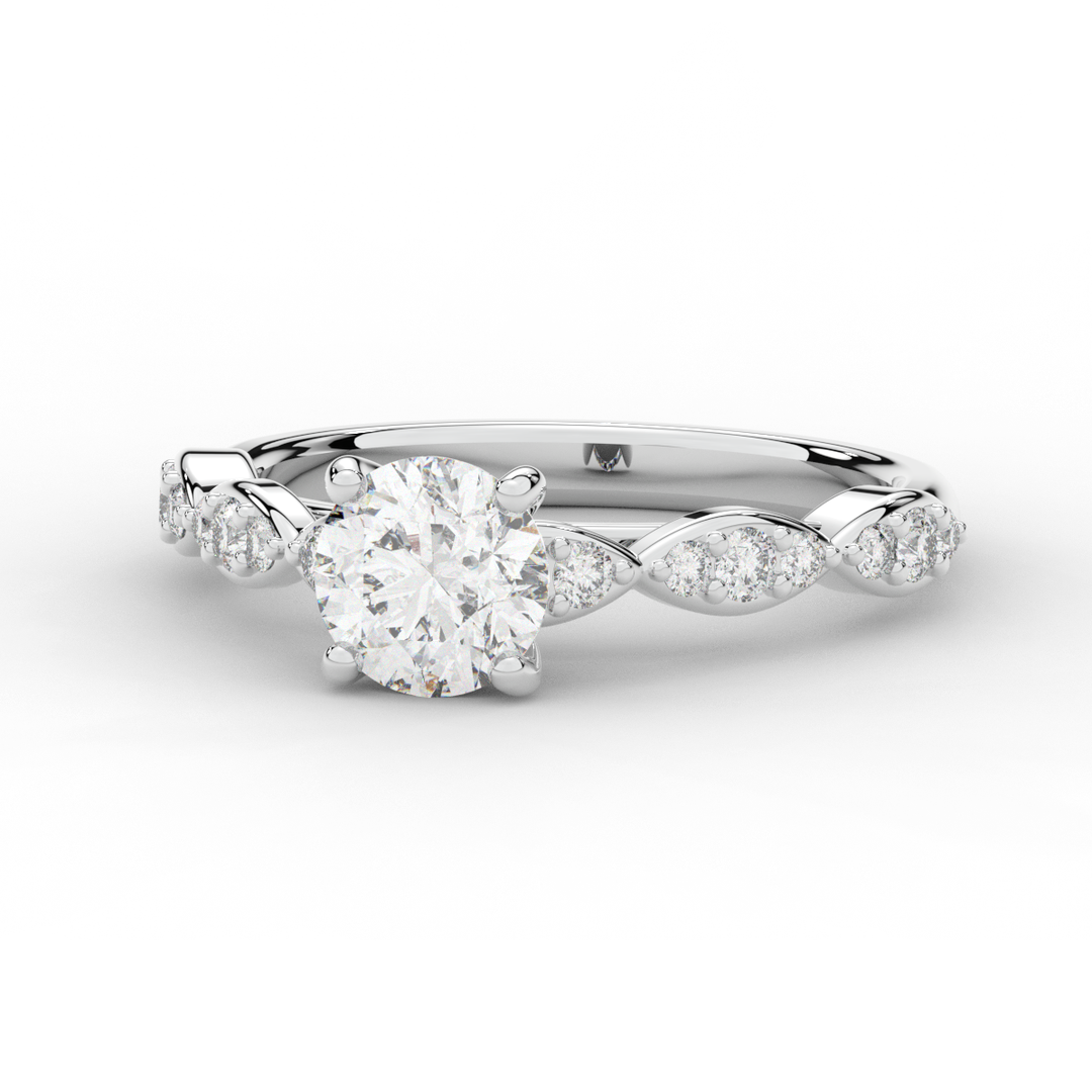 1.20CT.TW ROUND LAB DIAMOND SOLITAIRE ENGAGEMENT RING - Nazarelle