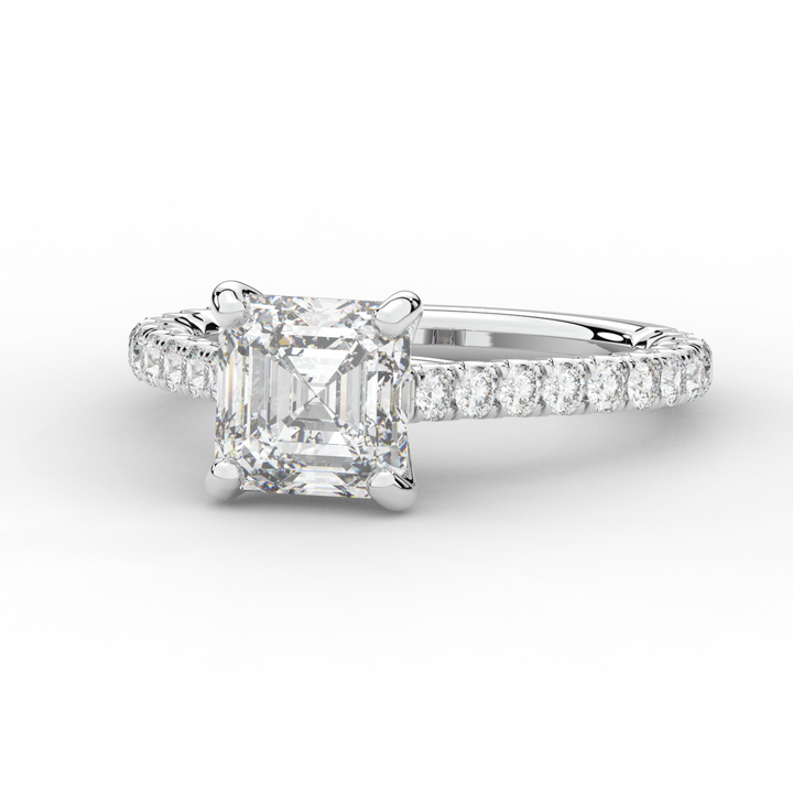 2.40CT.TW ASSCHER LAB DIAMOND ENGAGEMENT RING - Nazarelle