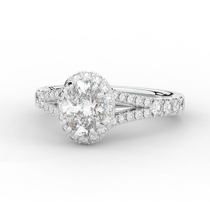 1.60CT.TW OVAL LAB DIAMOND ENGAGEMENT RING - Nazarelle