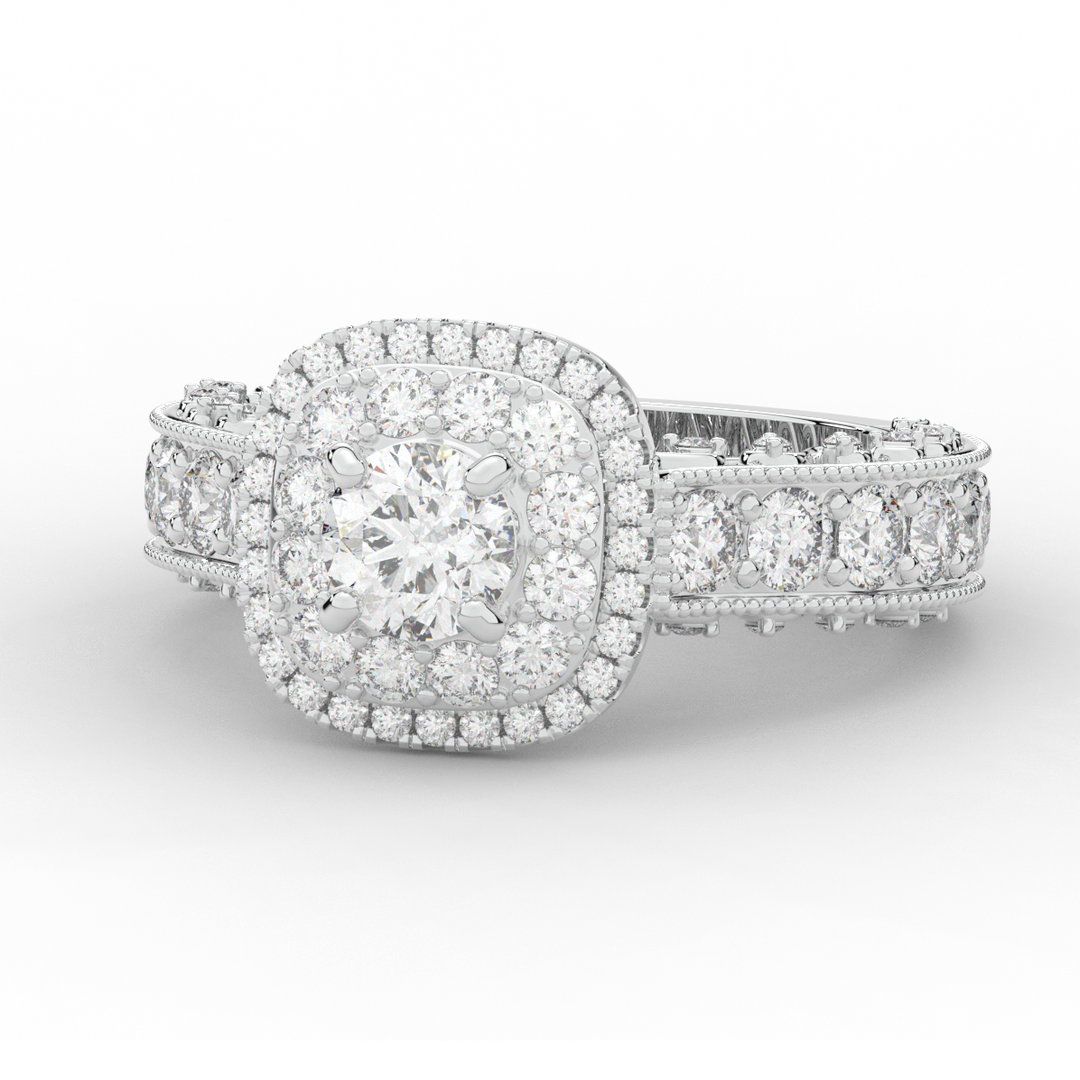 2.30CT.TW ROUND LAB DIAMOND ENGAGEMENT RING - Nazarelle