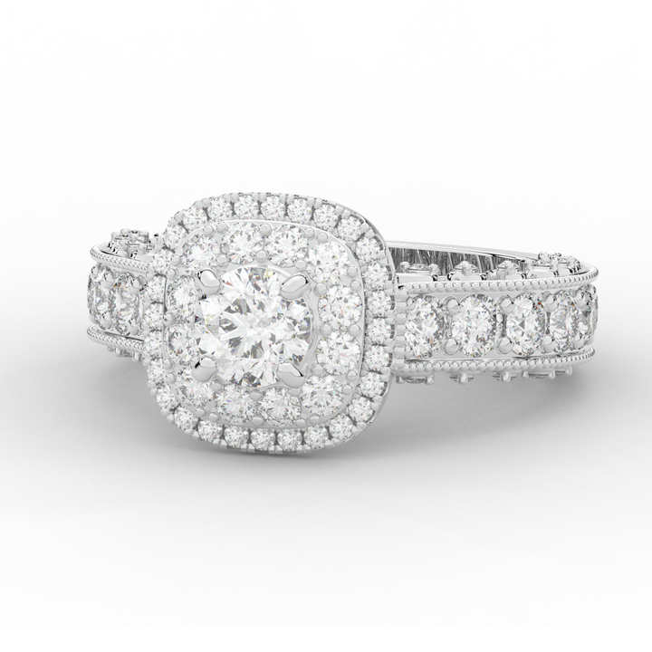 2.30CT.TW ROUND LAB DIAMOND ENGAGEMENT RING - Nazarelle