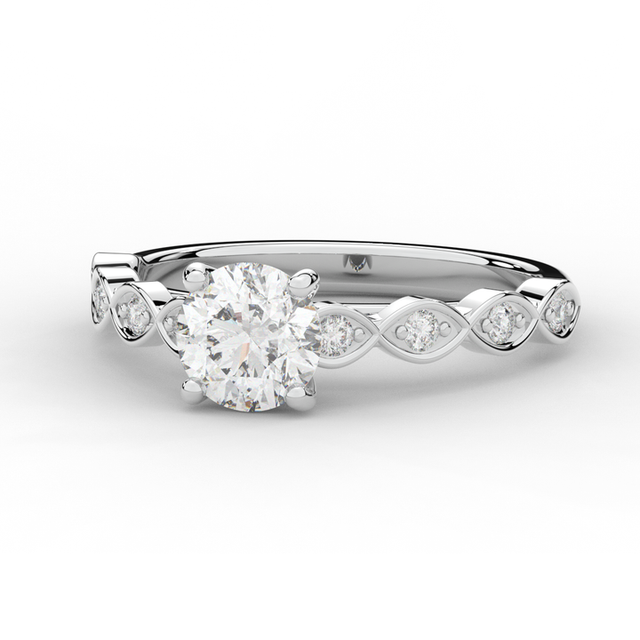 1.15CT.TW ROUND LAB DIAMOND SOLITAIRE ENGAGEMENT RING - Nazarelle