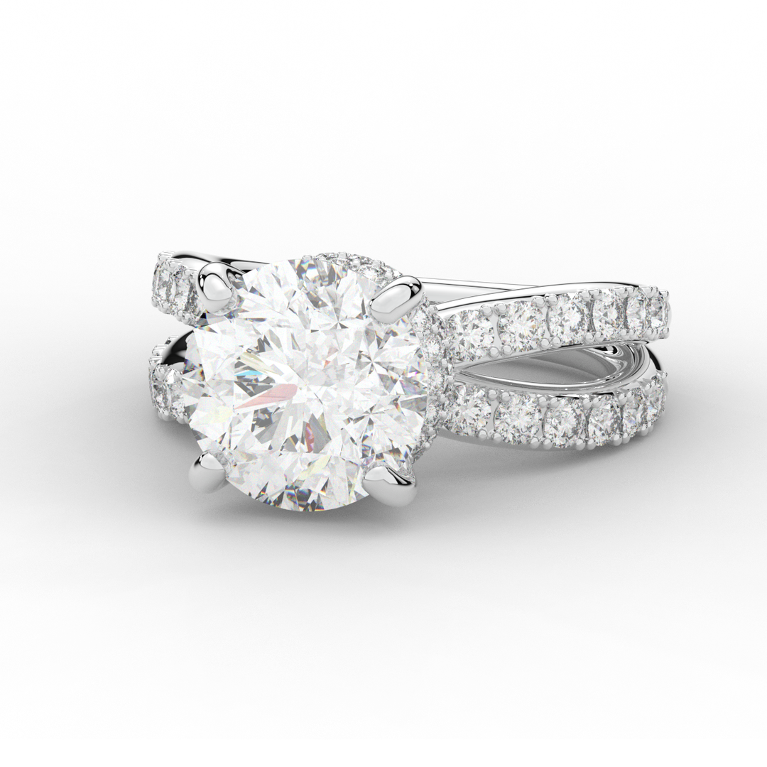6.25CT.TW ROUND LAB DIAMOND ENGAGEMENT RING - Nazarelle