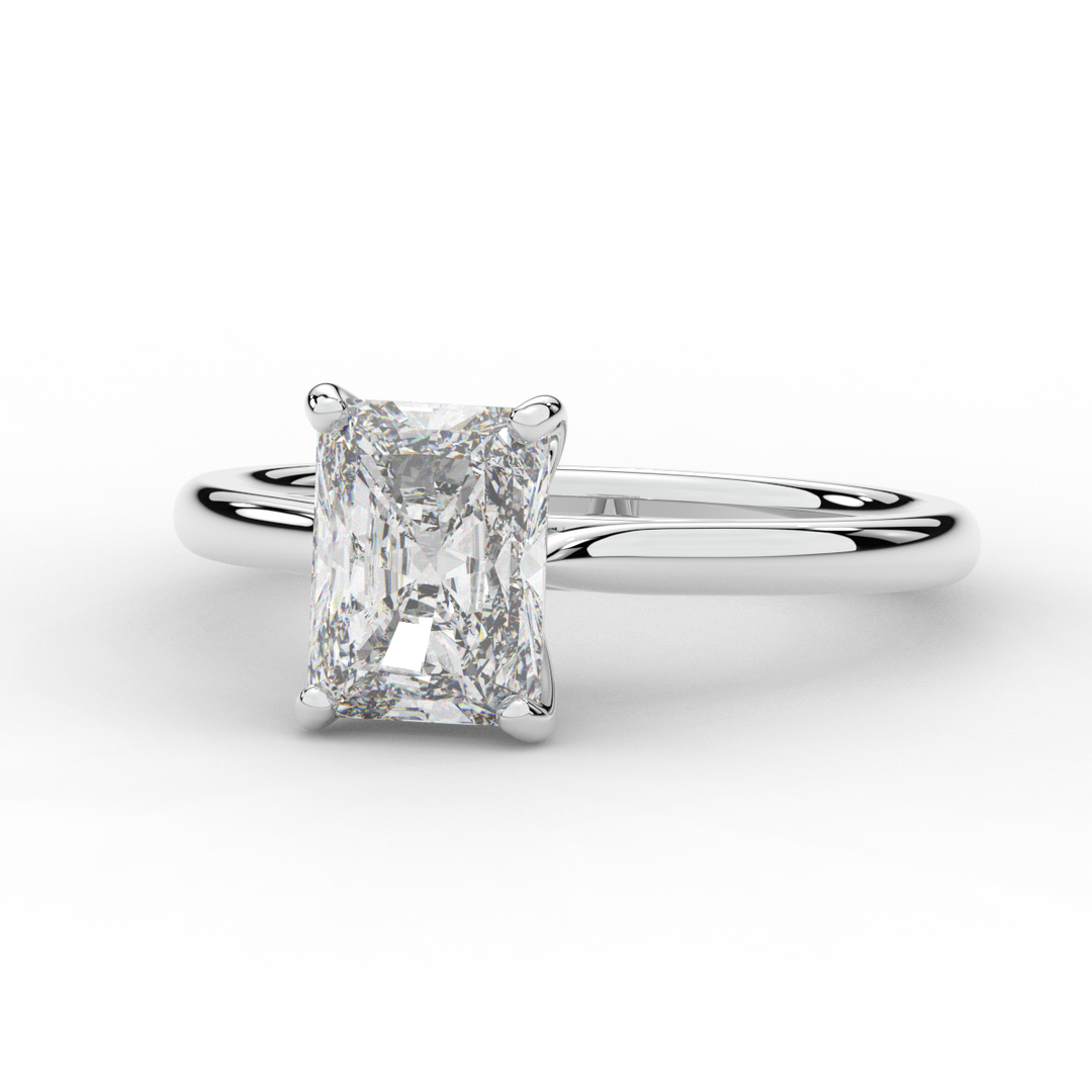 2.00CT RADIANT LAB DIAMOND SOLITAIRE ENGAGEMENT RING - Nazarelle