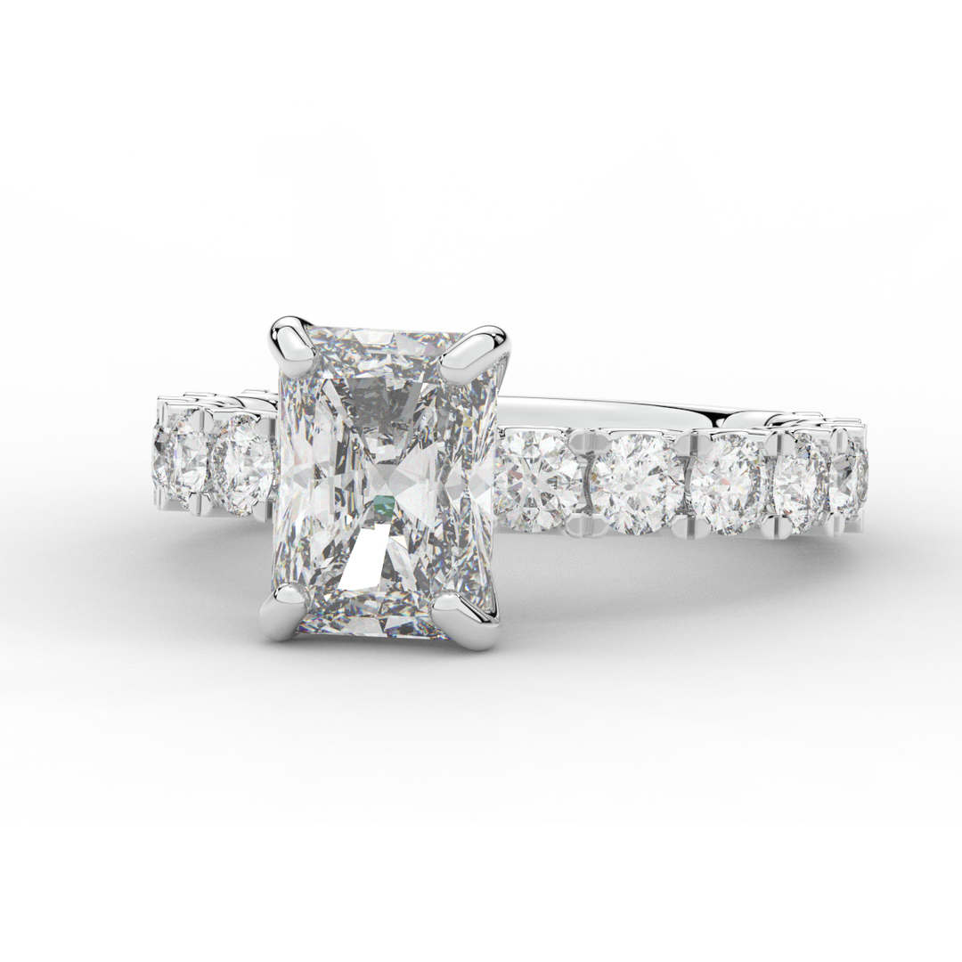 4.35CT.TW RADIANT LAB DIAMOND ENGAGEMENT RING - Nazarelle