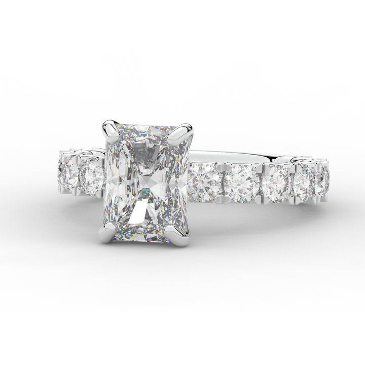 4.35CT.TW RADIANT LAB DIAMOND ENGAGEMENT RING - Nazarelle