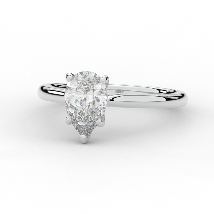 1.00CT PEAR LAB DIAMOND SOLITAIRE ENGAGEMENT RING - Nazarelle
