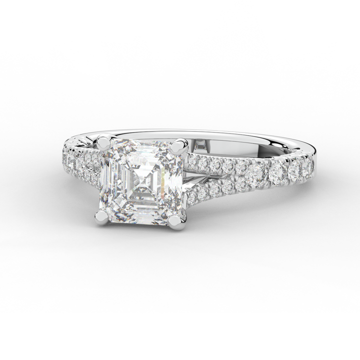 2.45CT.TW ASSCHER LAB DIAMOND ENGAGEMENT RING - Nazarelle