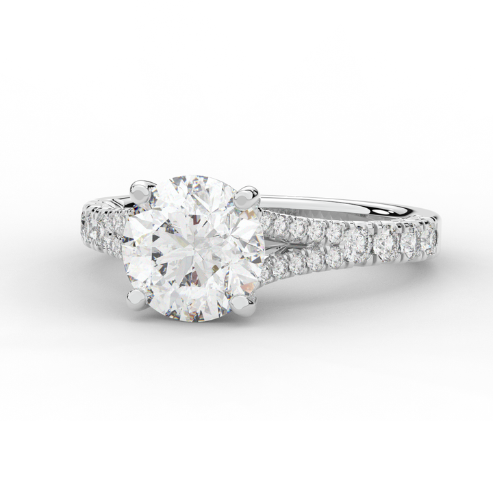 2.45CT.TW ROUND LAB DIAMOND ENGAGEMENT RING - Nazarelle