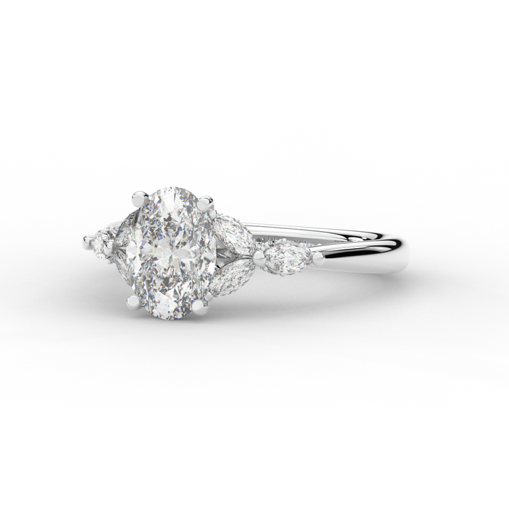 2.00CT.TW OVAL LAB DIAMOND ENGAGEMENT RING - Nazarelle