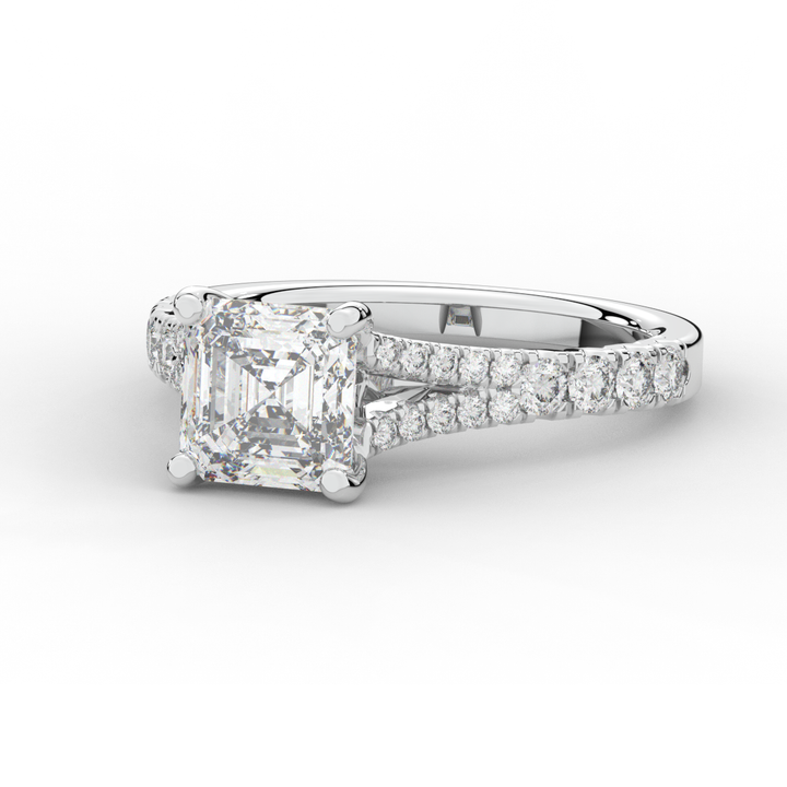 2.45CT.TW ASSCHER LAB DIAMOND ENGAGEMENT RING - Nazarelle