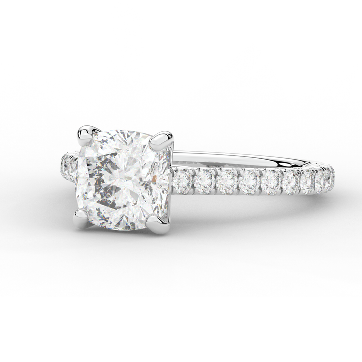 2.40CT.TW CUSHION LAB DIAMOND ENGAGEMENT RING - Nazarelle