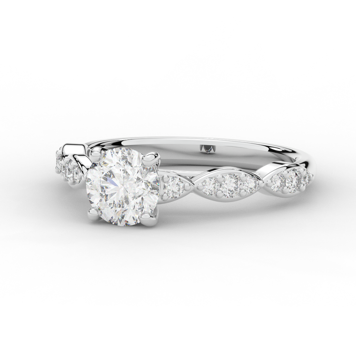 1.20CT.TW ROUND LAB DIAMOND SOLITAIRE ENGAGEMENT RING - Nazarelle