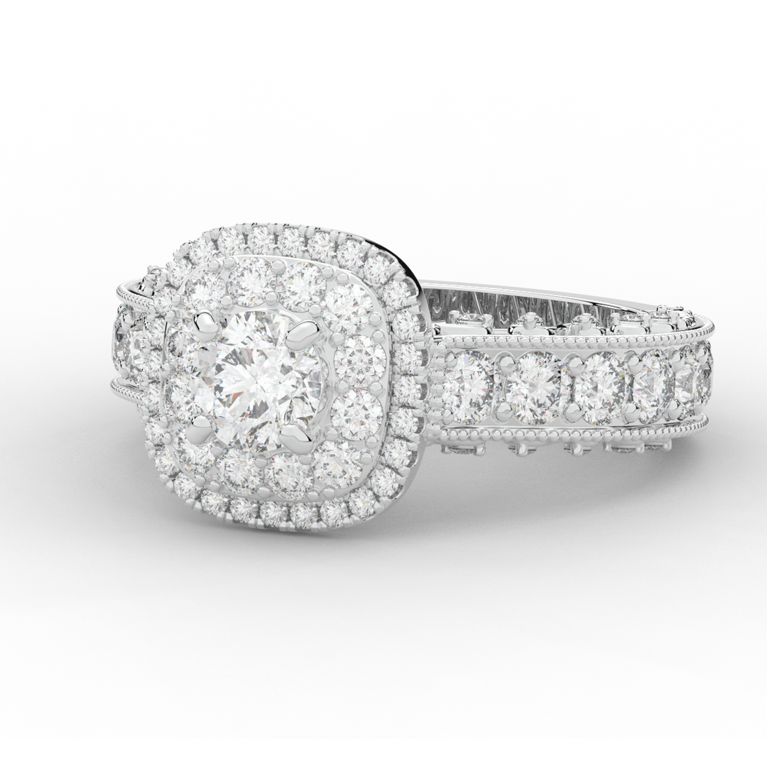 2.30CT.TW ROUND LAB DIAMOND ENGAGEMENT RING - Nazarelle