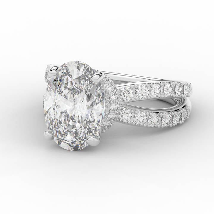 6.25CT.TW OVAL LAB DIAMOND ENGAGEMENT RING