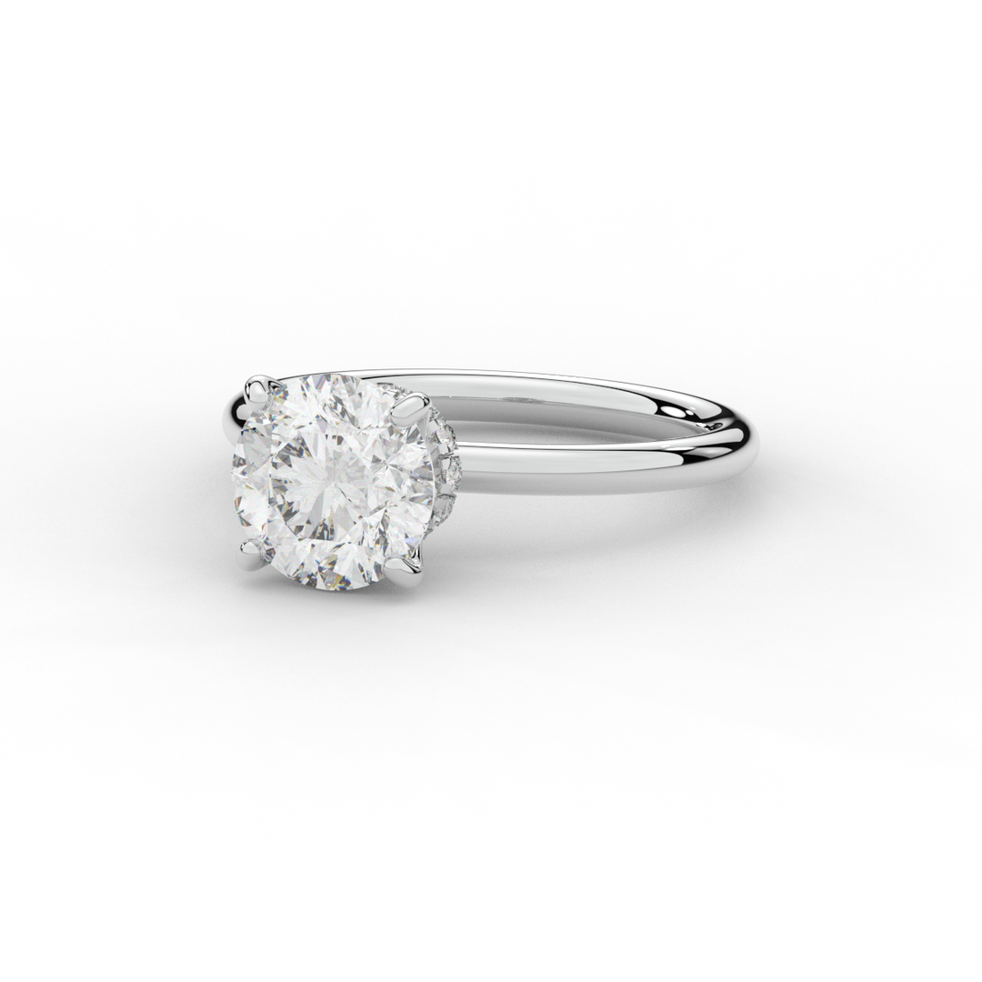 2.05CT.TW ROUND LAB DIAMOND SOLITAIRE ENGAGEMENT RING - Nazarelle