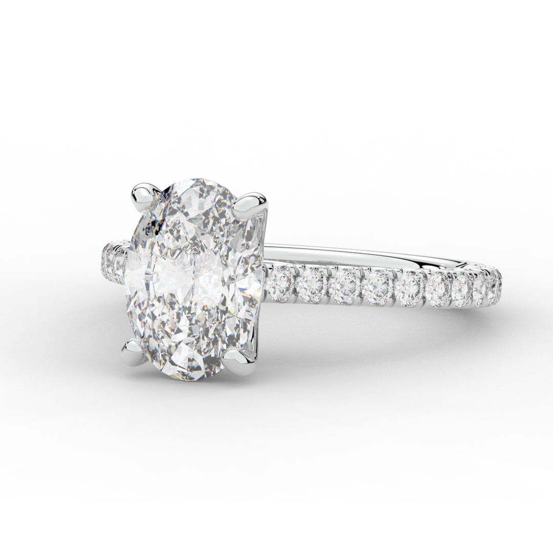2.40CT.TW OVAL LAB DIAMOND ENGAGEMENT RING - Nazarelle