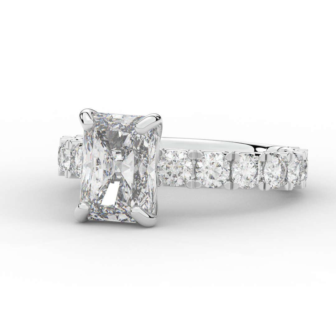 4.35CT.TW RADIANT LAB DIAMOND ENGAGEMENT RING - Nazarelle