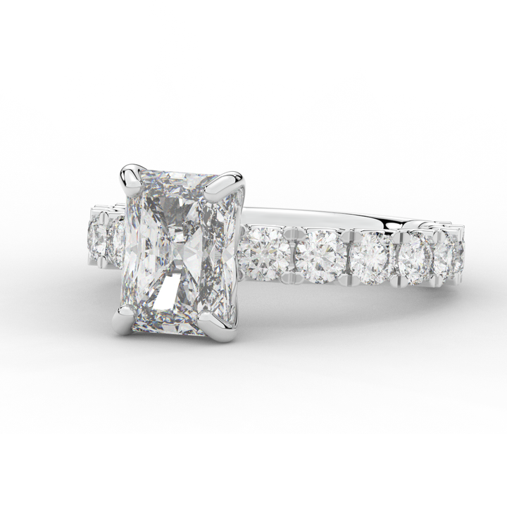 4.35CT.TW RADIANT LAB DIAMOND ENGAGEMENT RING - Nazarelle