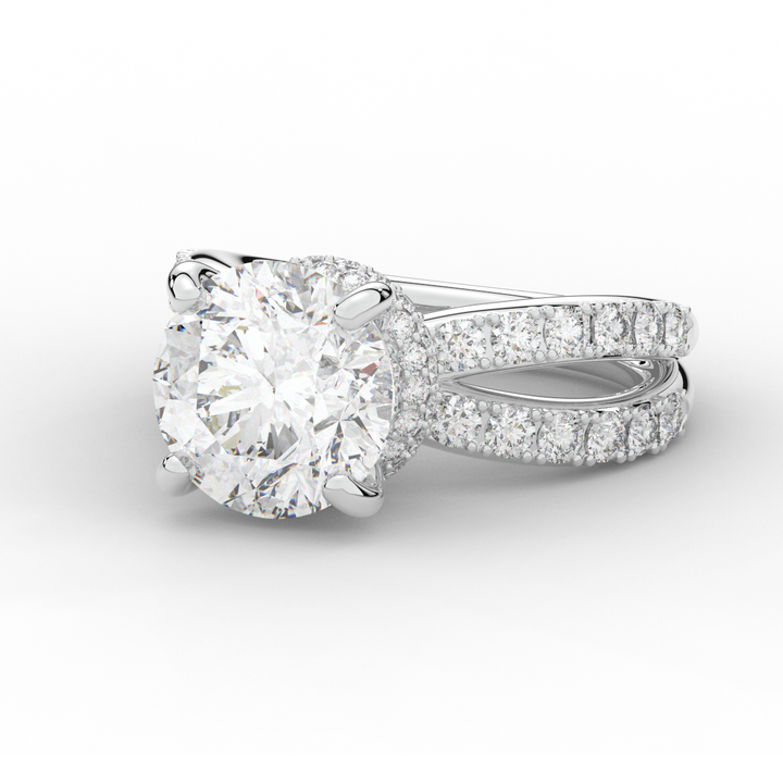 6.25CT.TW ROUND LAB DIAMOND ENGAGEMENT RING - Nazarelle