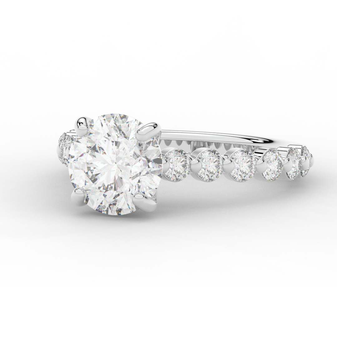 3.90CT.TW ROUND LAB DIAMOND ENGAGEMENT RING