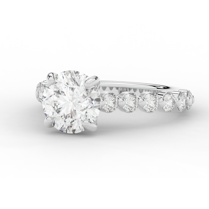 3.90CT.TW ROUND LAB DIAMOND ENGAGEMENT RING