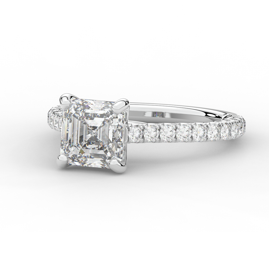 2.40CT.TW ASSCHER LAB DIAMOND ENGAGEMENT RING - Nazarelle