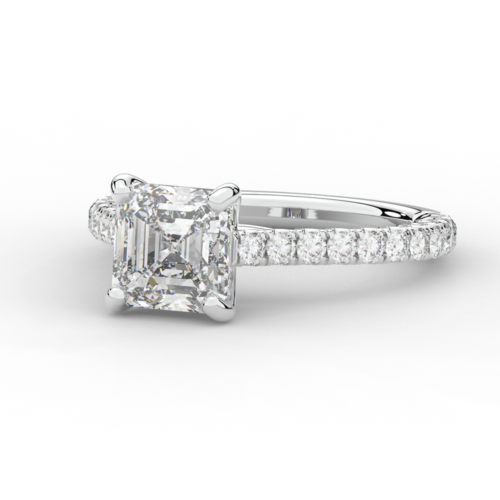 2.40CT.TW ASSCHER LAB DIAMOND ENGAGEMENT RING - Nazarelle