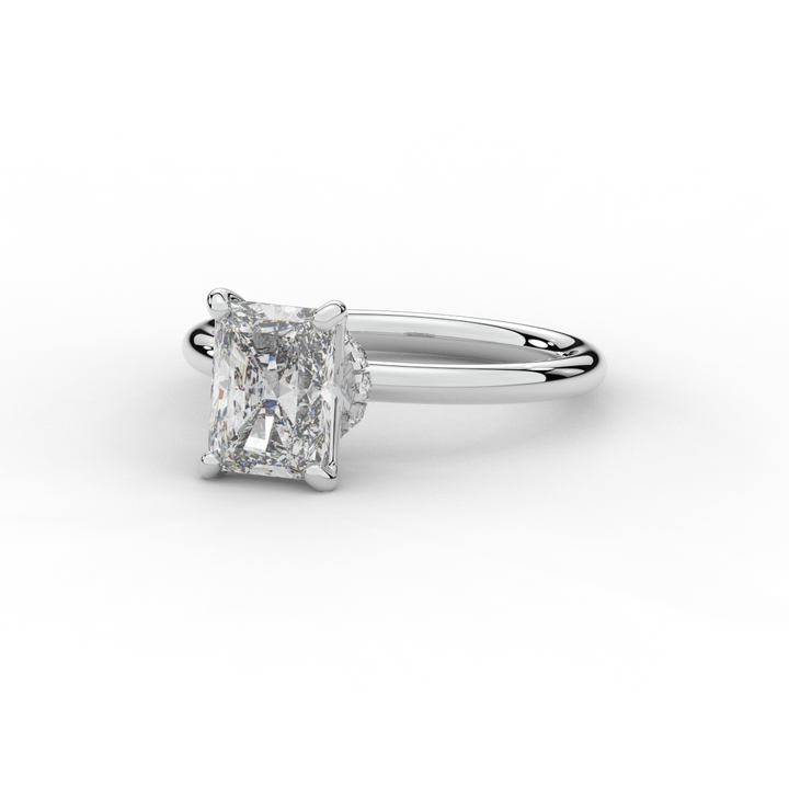 2.05CT.TW RADIANT LAB DIAMOND SOLITAIRE ENGAGEMENT RING - Nazarelle