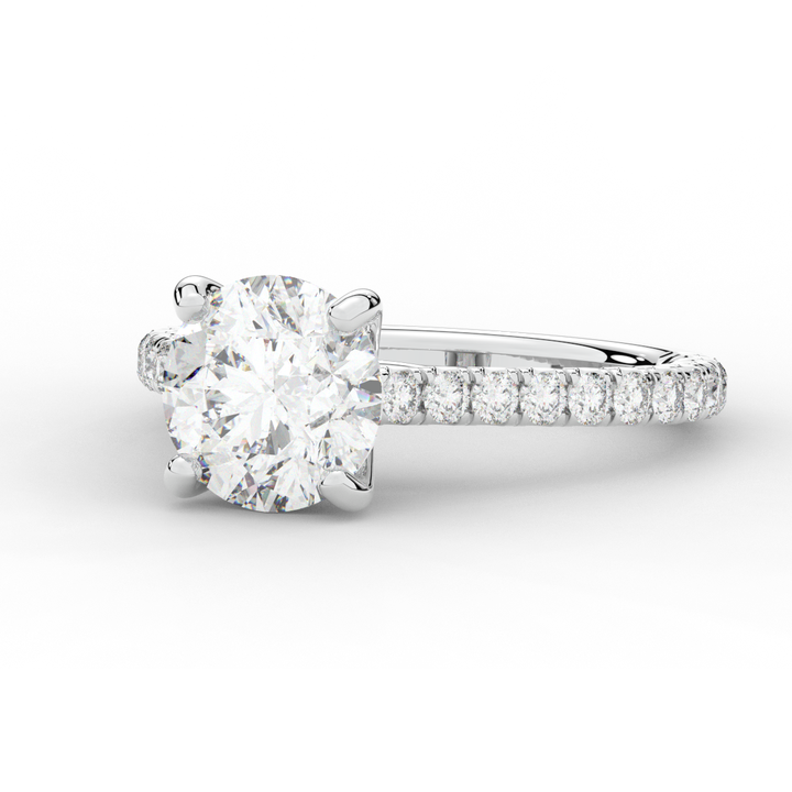 2.40CT.TW ROUND LAB DIAMOND ENGAGEMENT RING - Nazarelle